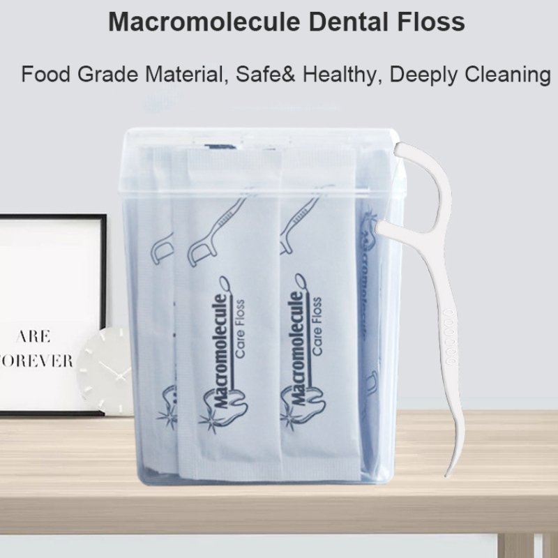 50 Picks Private Etichetă de înaltă calitate Dental Floss Box igiena orală Igiena înfășurată înfășurată înfășurată Pagina de scobitoare portabilă dentară portabilă